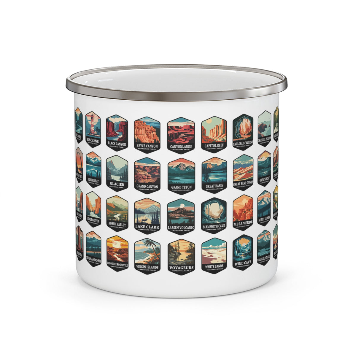 63 U.S. National Parks Enamel Mug (12oz) – – Outdoor apparel for travel, hiking, camping, and nature lovers – ExpediCamp