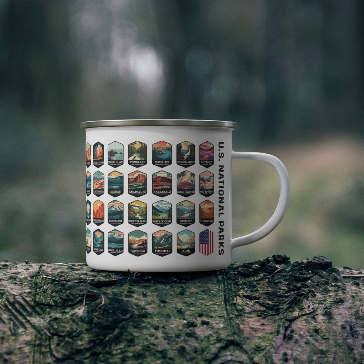 63 U.S. National Parks Enamel Mug (12oz) – – Outdoor apparel for travel, hiking, camping, and nature lovers – ExpediCamp