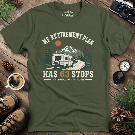 My Retirement Plan Has 63 Stops T-Shirt