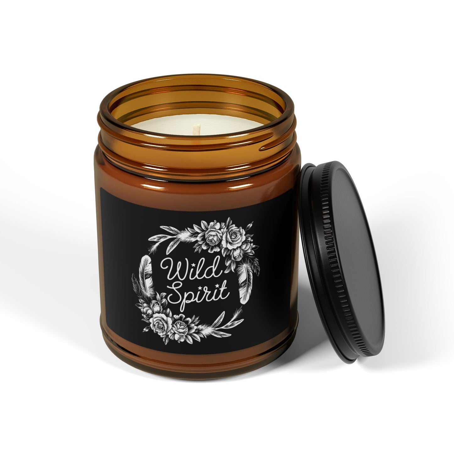 Wild Spirit Scented Soy Candle – Amber Jar