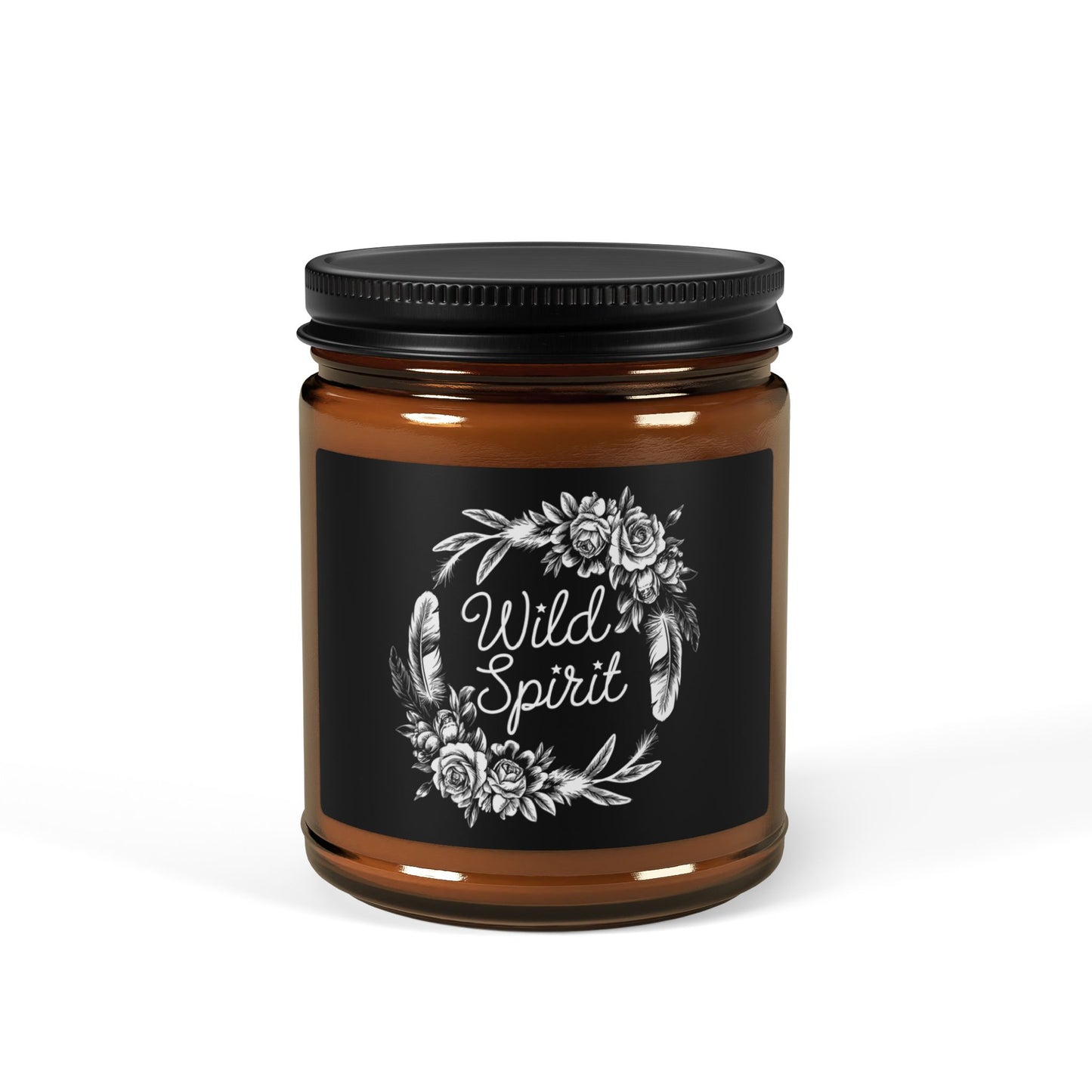 Wild Spirit Scented Soy Candle – Amber Jar