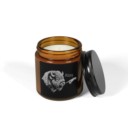 Boop Bison Scented Soy Candle – Amber Jar