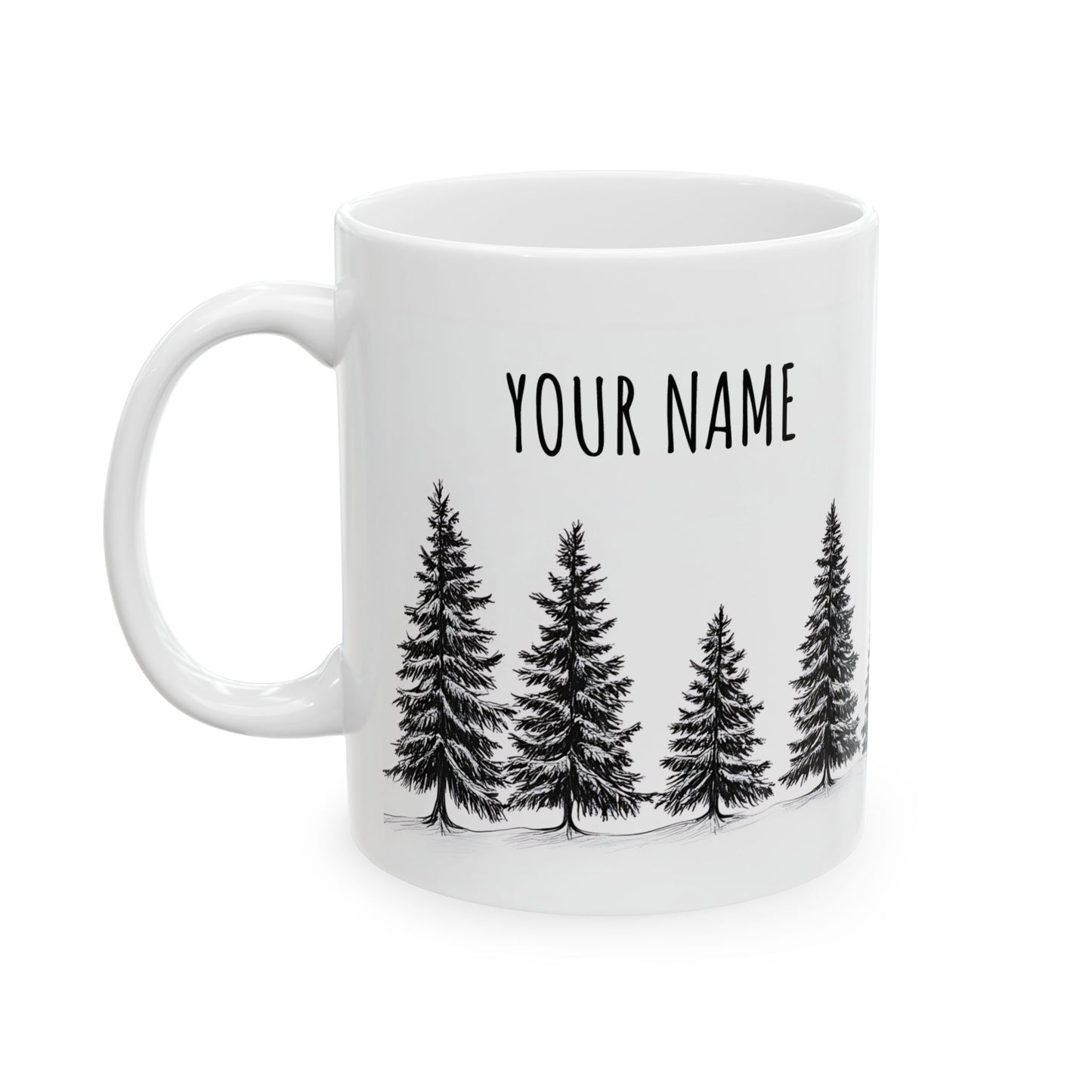 Customizable Forest Mug – Personalized Tree Design