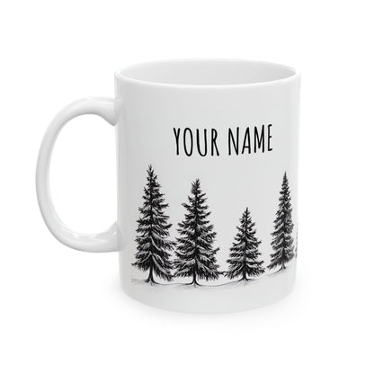 Customizable Forest Mug – Personalized Tree Design