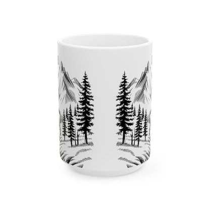 Personalized Mountain Sunrise Mug – Custom Name Gift