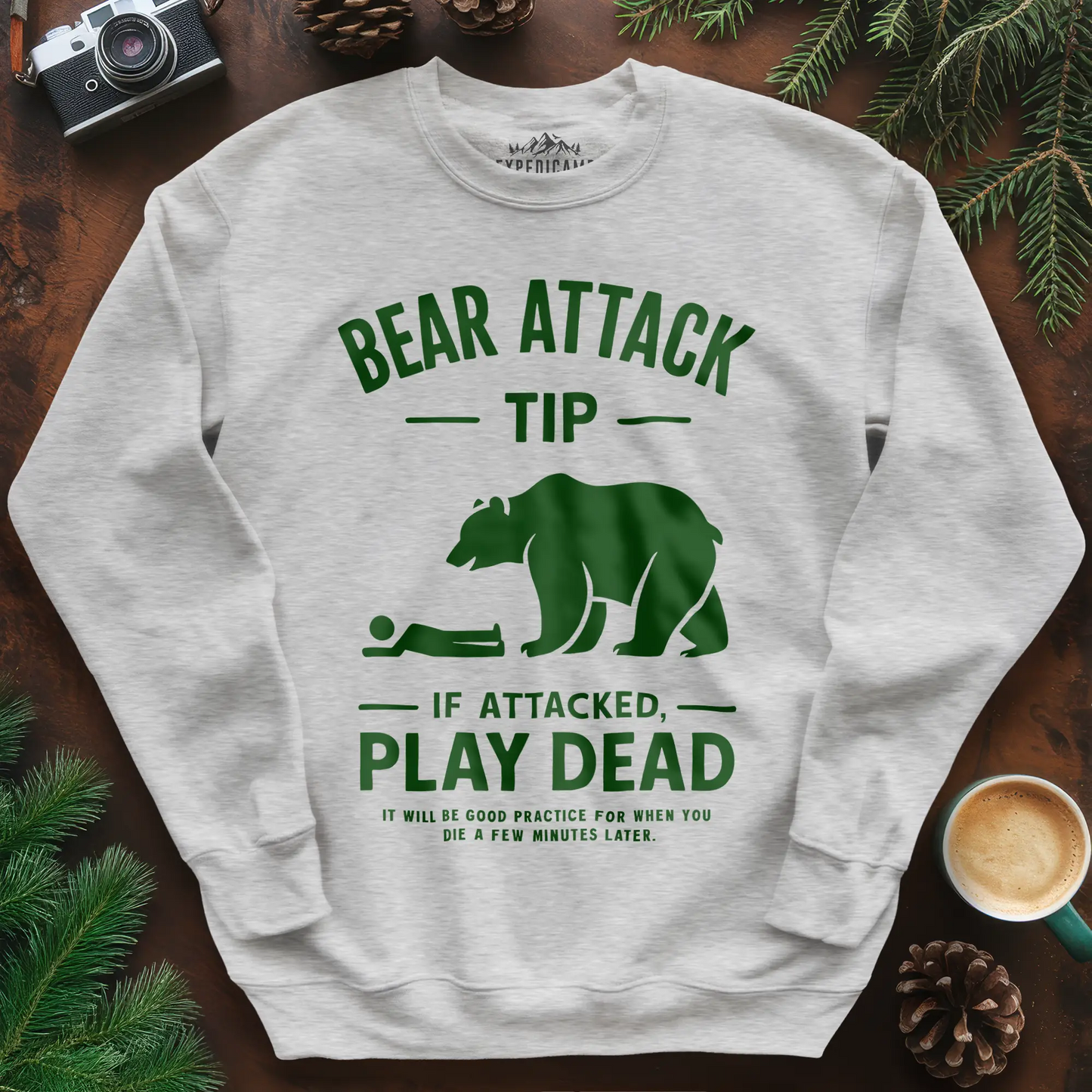 Bear Attack Tip Sweatshirt – Funny Wilderness Survival Sweatshirt