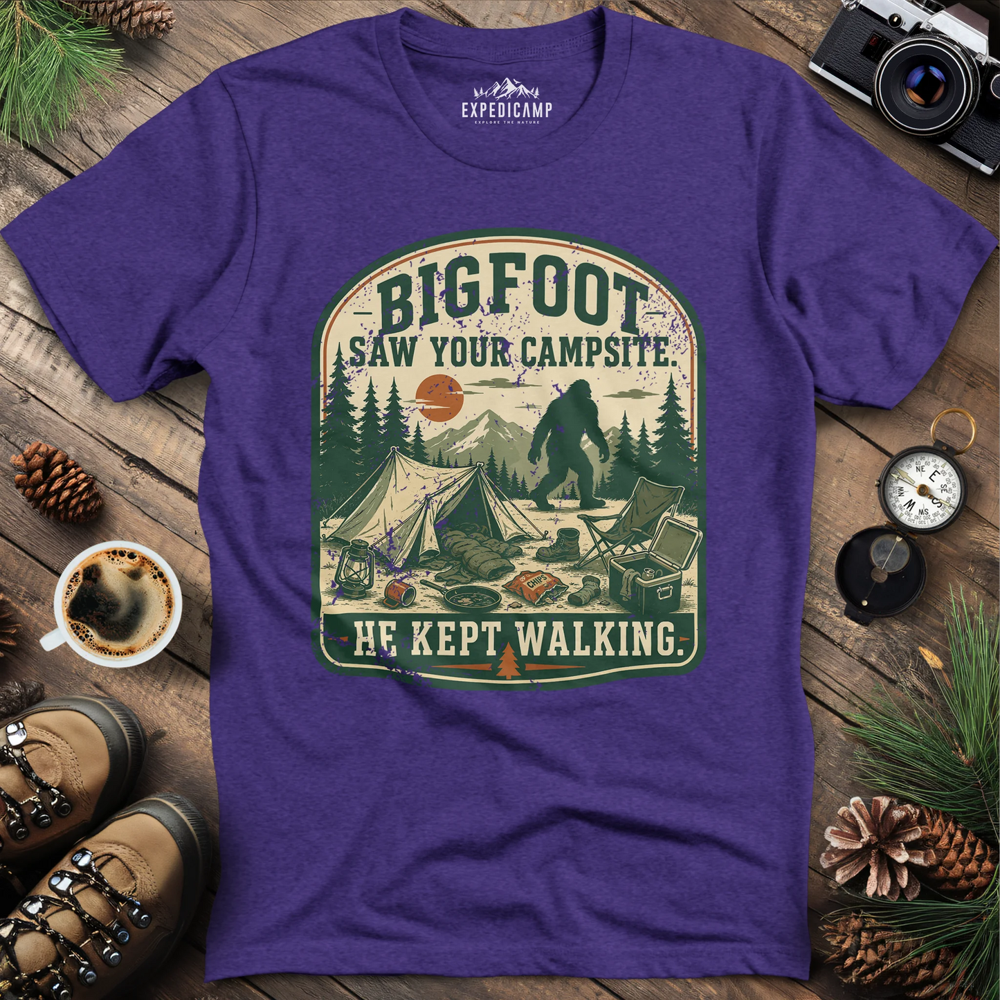 Bigfoot Saw Your Campsite T-Shirt