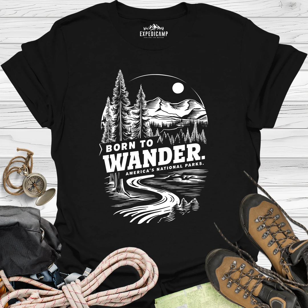 Born To Wander America's National Parks T-Shirt