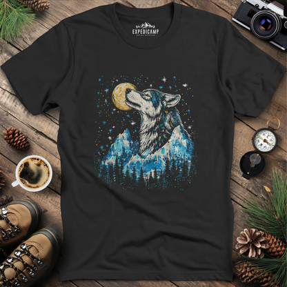 Moonlit Mountain Wolf T-Shirt