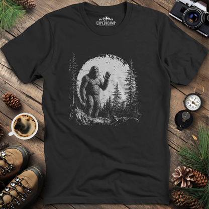 Bigfoot Hiding in the Mountains T-Shirt – Mysterious Bigfoot Wilderness Design