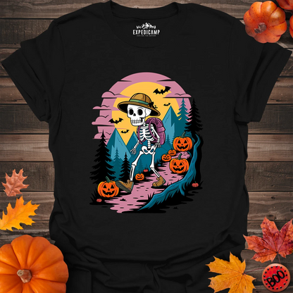 Skeleton Hiker Hike Forever T-Shirt