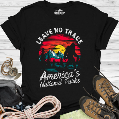 Bigfoot Leave No Trace America's National Parks T-Shirt