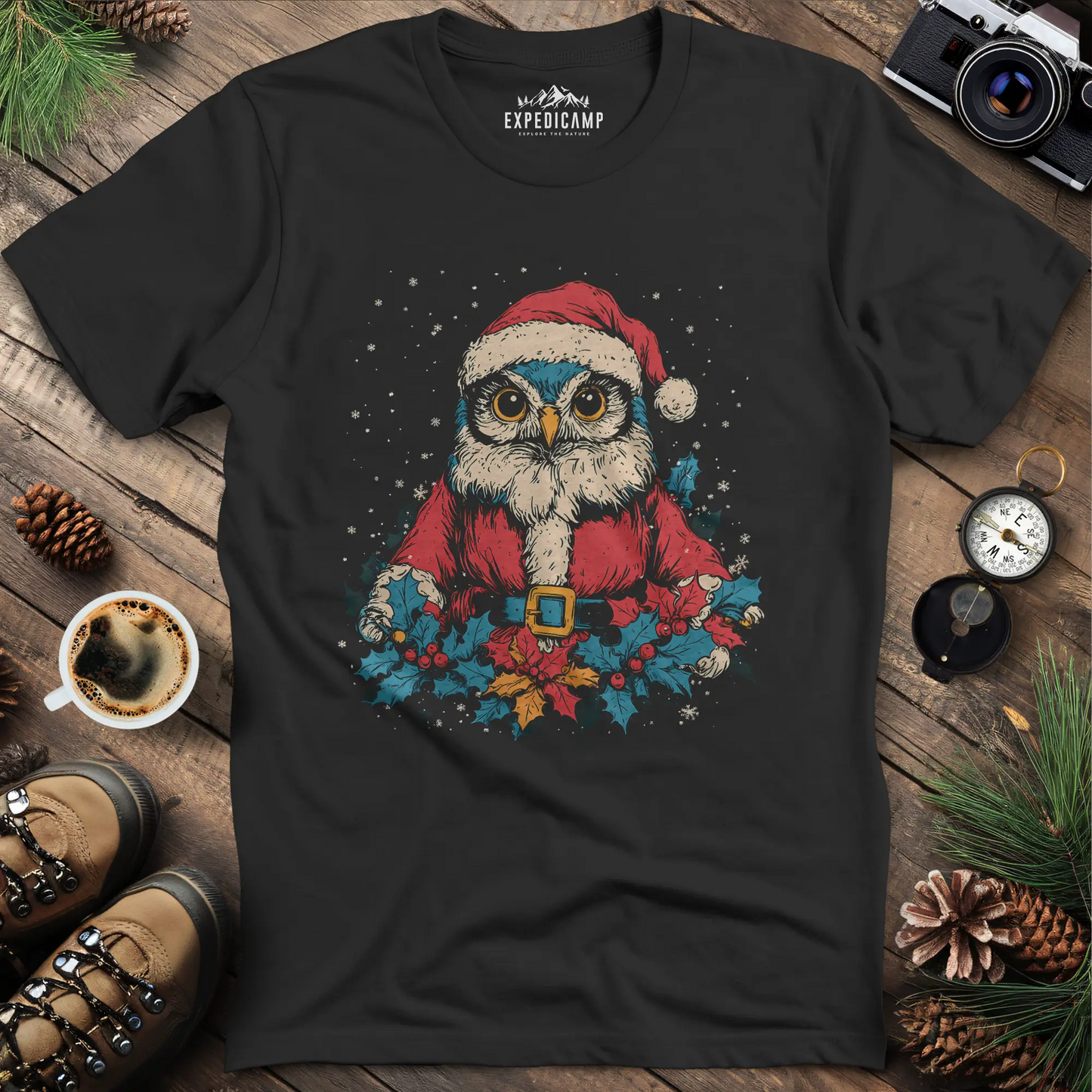 Santa Owl T-Shirt