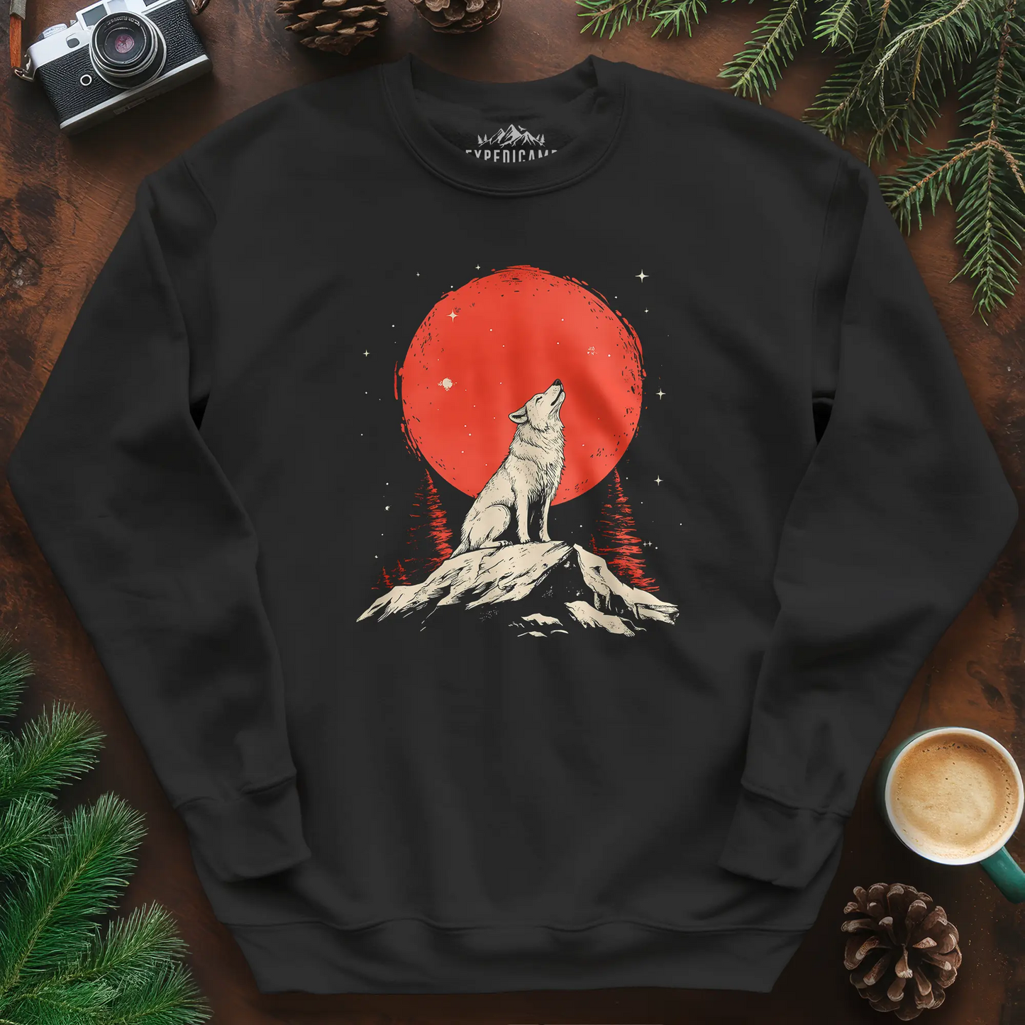 Red Moon Wolf Sweatshirt