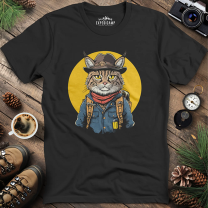 Cowboy Cat Hiker T-Shirt – Western Wilderness Style