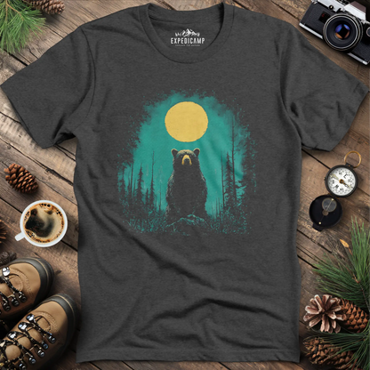 Bear Under the Moon T-Shirt – Mysterious Wilderness Design