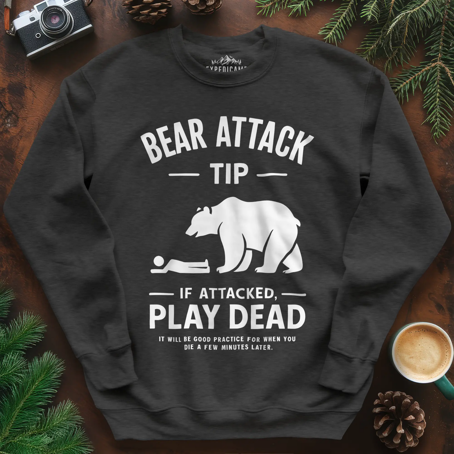 Bear Attack Tip Sweatshirt – Funny Wilderness Survival Sweatshirt