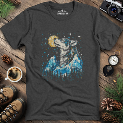 Moonlit Mountain Wolf T-Shirt