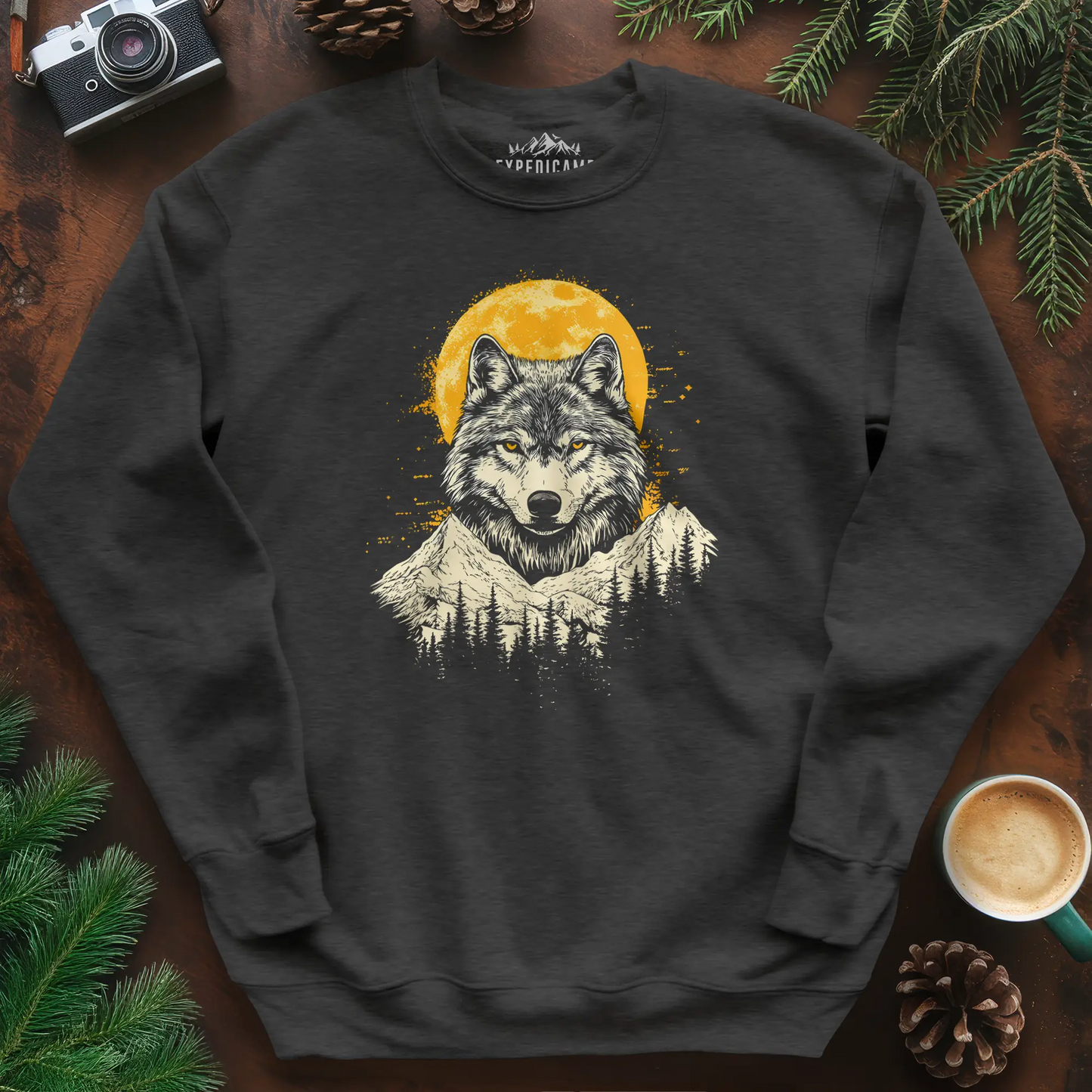 Golden Moon Wolf Sweatshirt