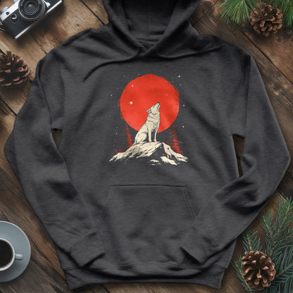 Red Moon Wolf Hoodie