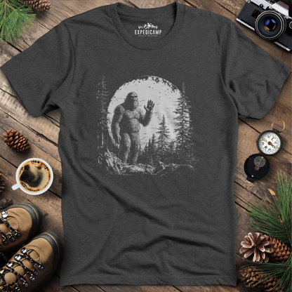 Bigfoot Hiding in the Mountains T-Shirt – Mysterious Bigfoot Wilderness Design