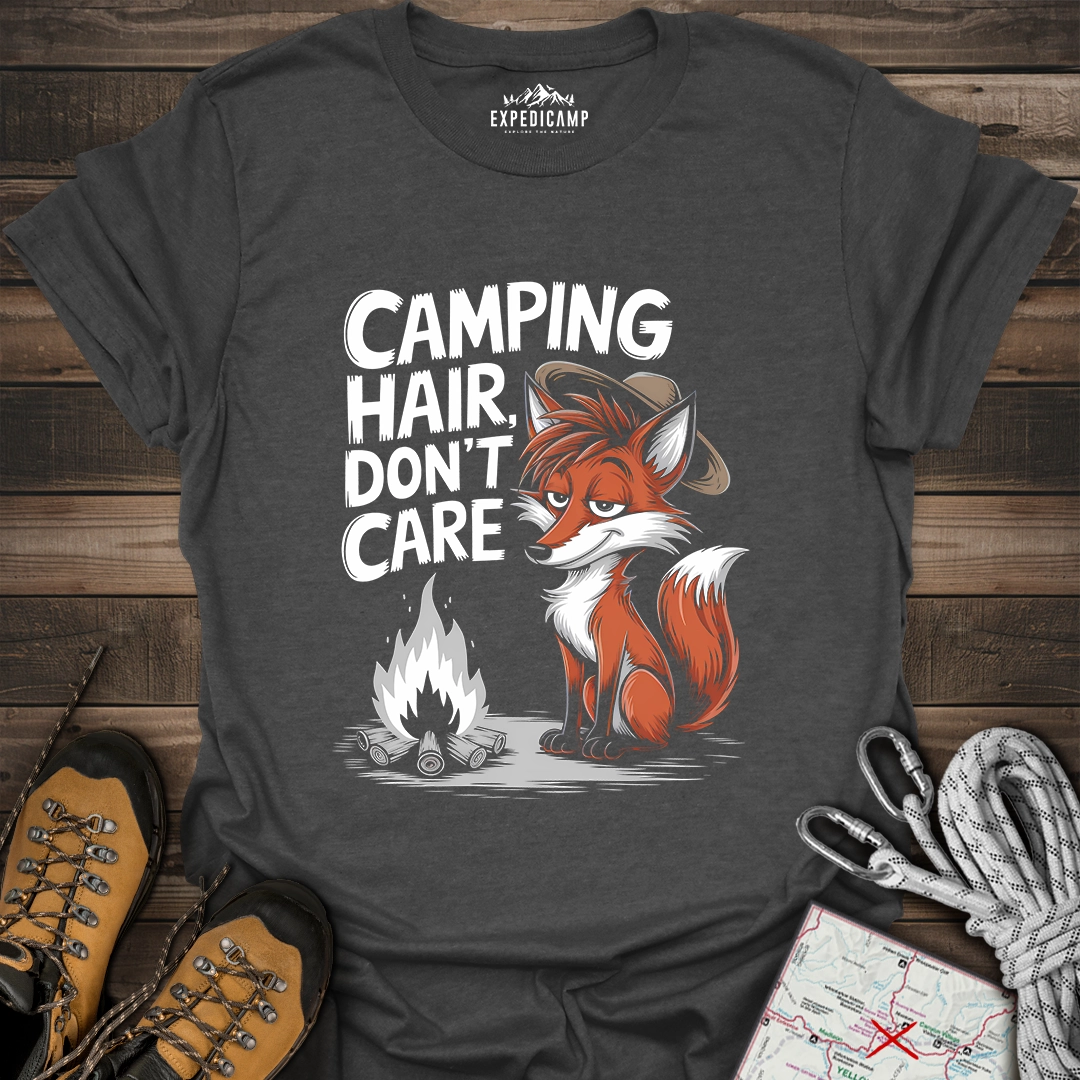 Camping Hair Don't Care Fox T-Shirt