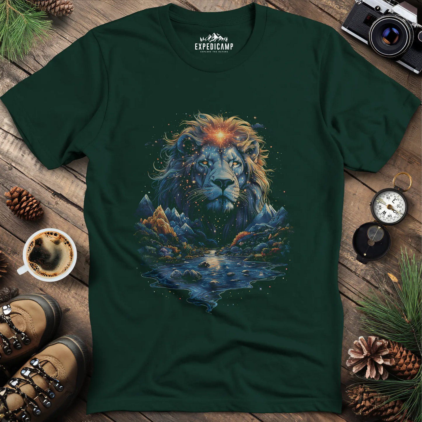 Majestic Lion Landscape T-Shirt