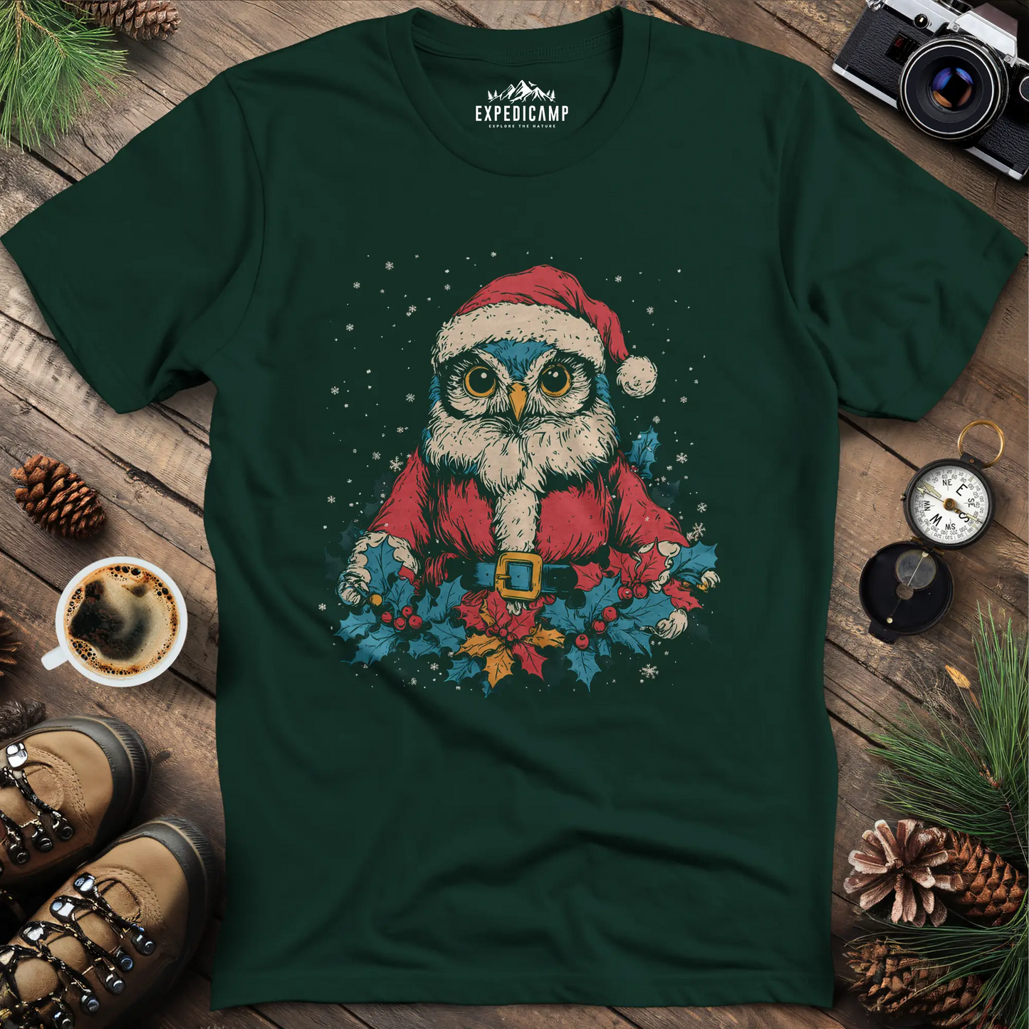 Santa Owl T-Shirt