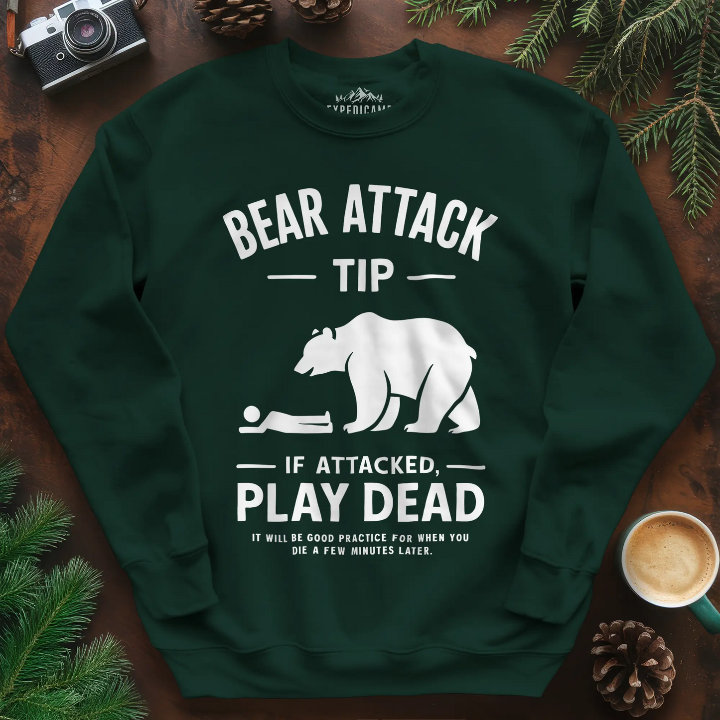 Bear Attack Tip Sweatshirt – Funny Wilderness Survival Sweatshirt