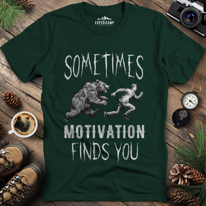 Sometimes Motivation Finds You - Hiker's Run T-Shirt