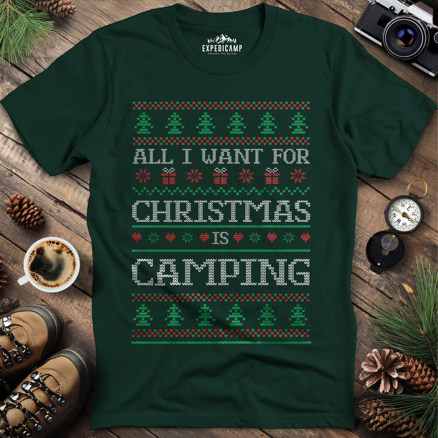 All I Want For Christmas Is Camping T-Shirt