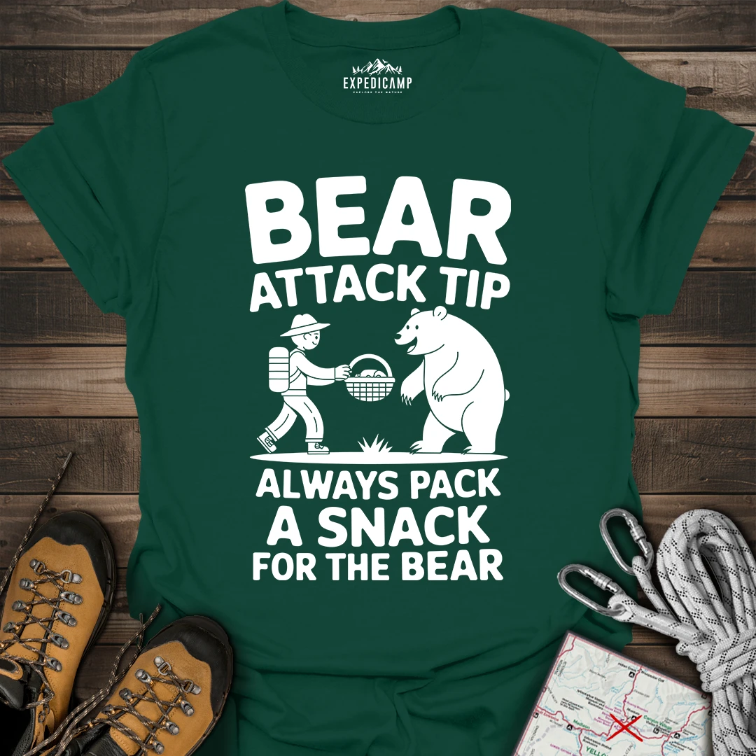 Bear Attack Tip Always Pack A Snack T-Shirt