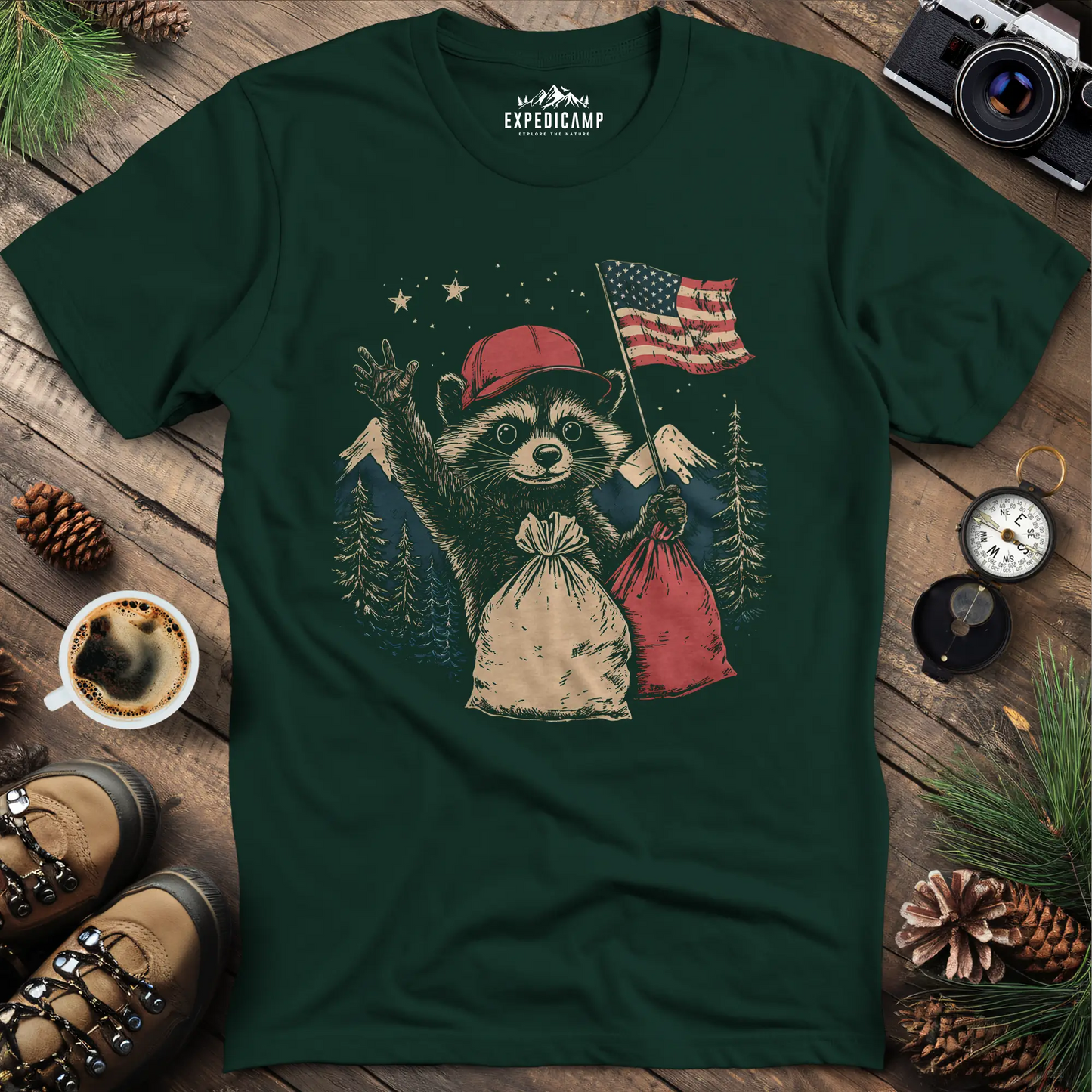 Forest Patriot Fred T-Shirt - Honoring Our Wildlife Heroes