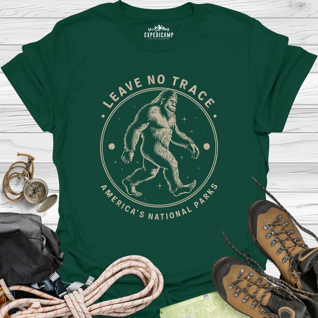 Bigfoot Leave No Trace America's National Parks T-Shirt