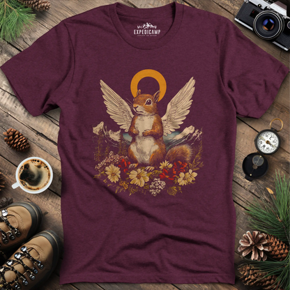 Angel Squirrel T-Shirt - Peanut's Guardian of Nature Design