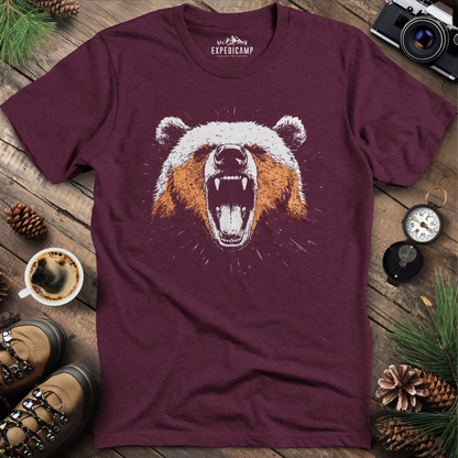 Roaring Bear T-Shirt – Fierce Wilderness Spirit