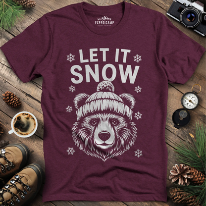 Let It Snow Bear T-Shirt - Cozy Winter