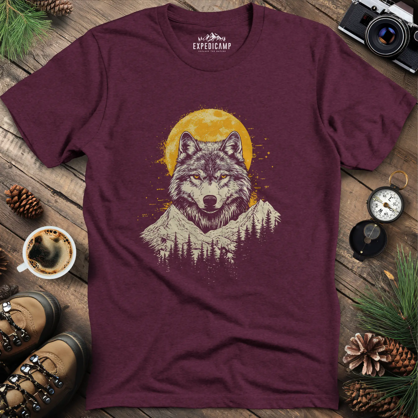 Golden Moon Wolf T-Shirt