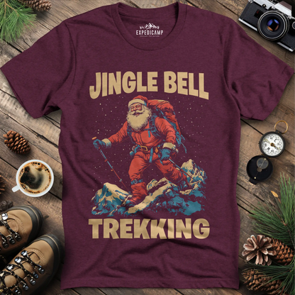 Jingle Bell Trekking Santa T-Shirt