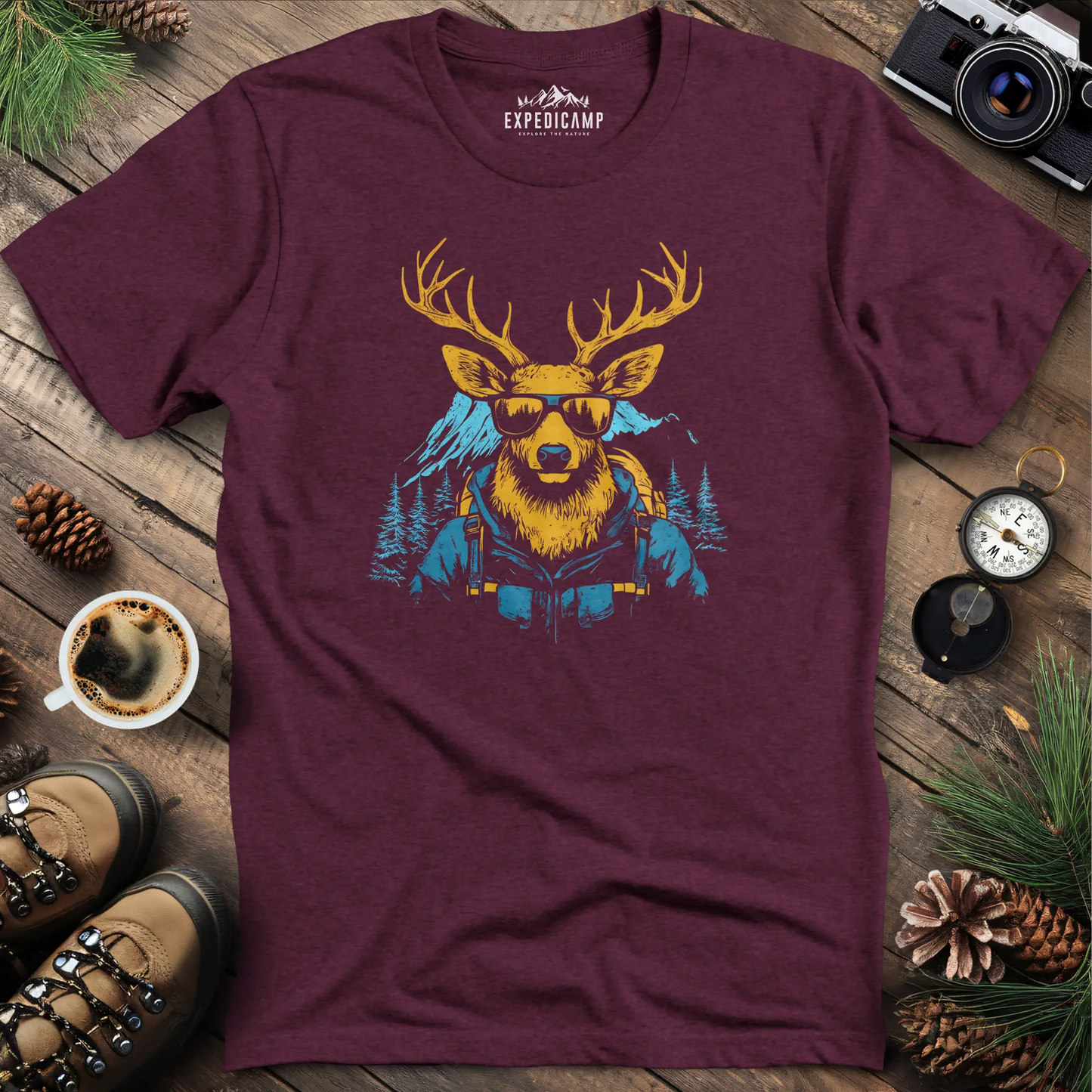 Cool Deer T-Shirt – Stylish Deer with Sunglasses Wilderness Design