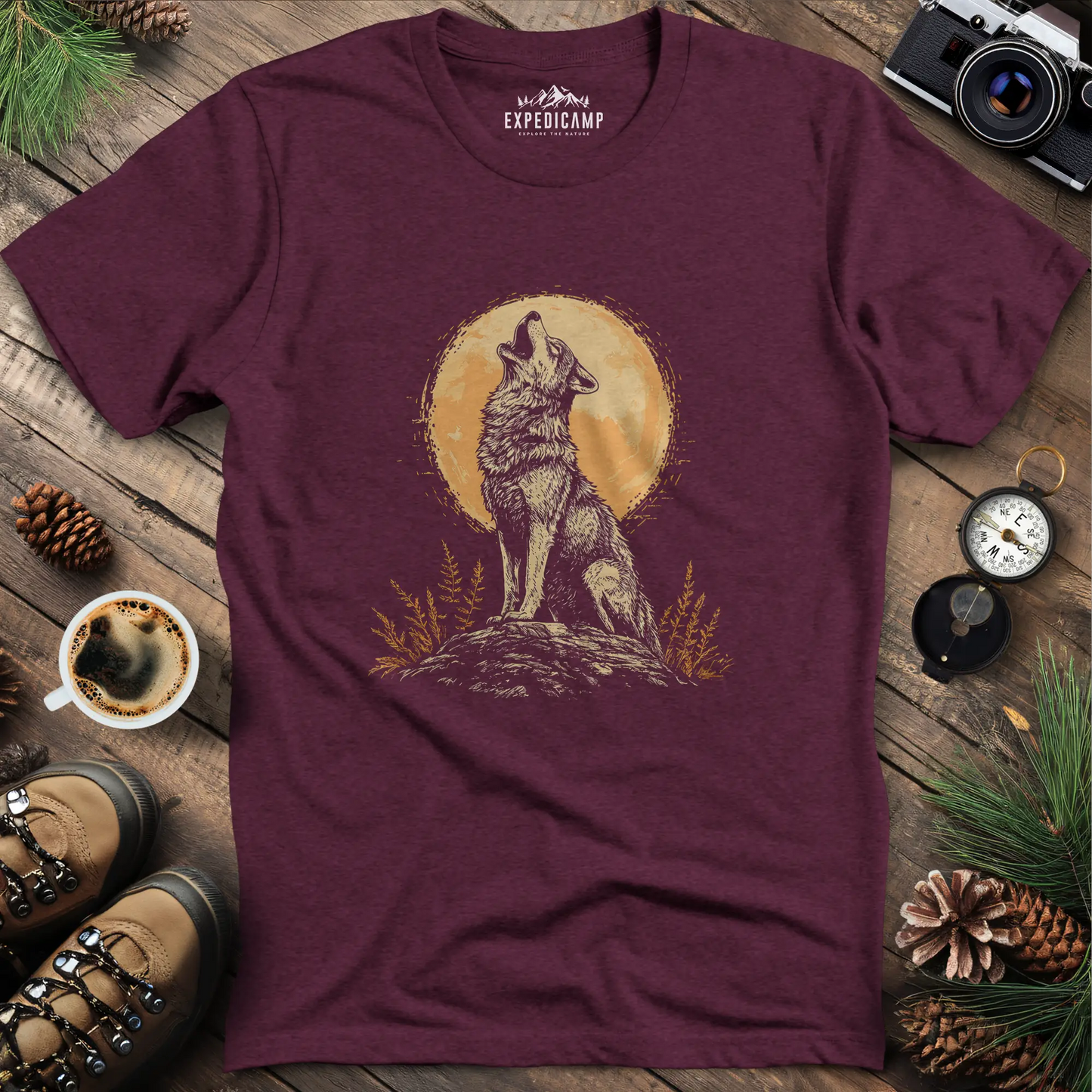 Howling Wolf Under the Moon T-Shirt