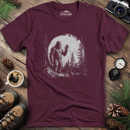 Bigfoot Hiding in the Mountains T-Shirt – Mysterious Bigfoot Wilderness Design