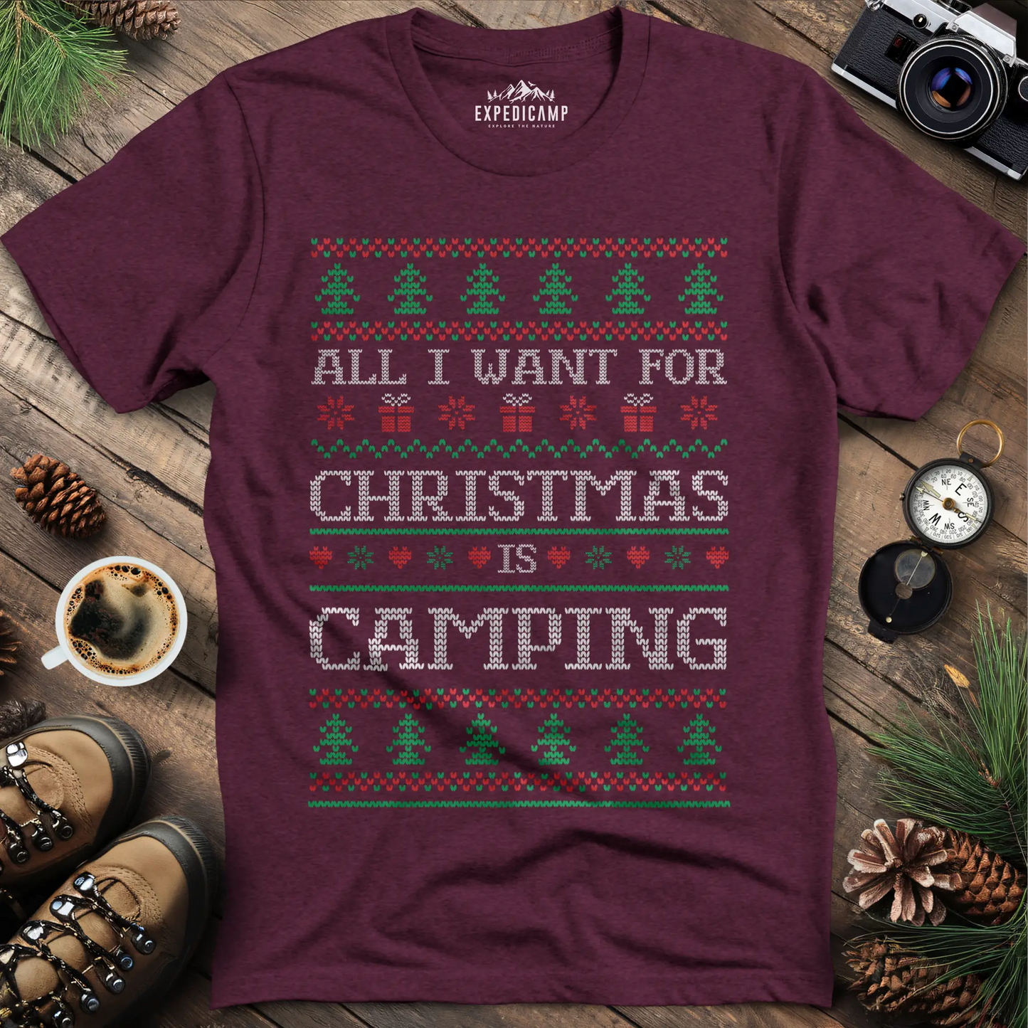 All I Want For Christmas Is Camping T-Shirt