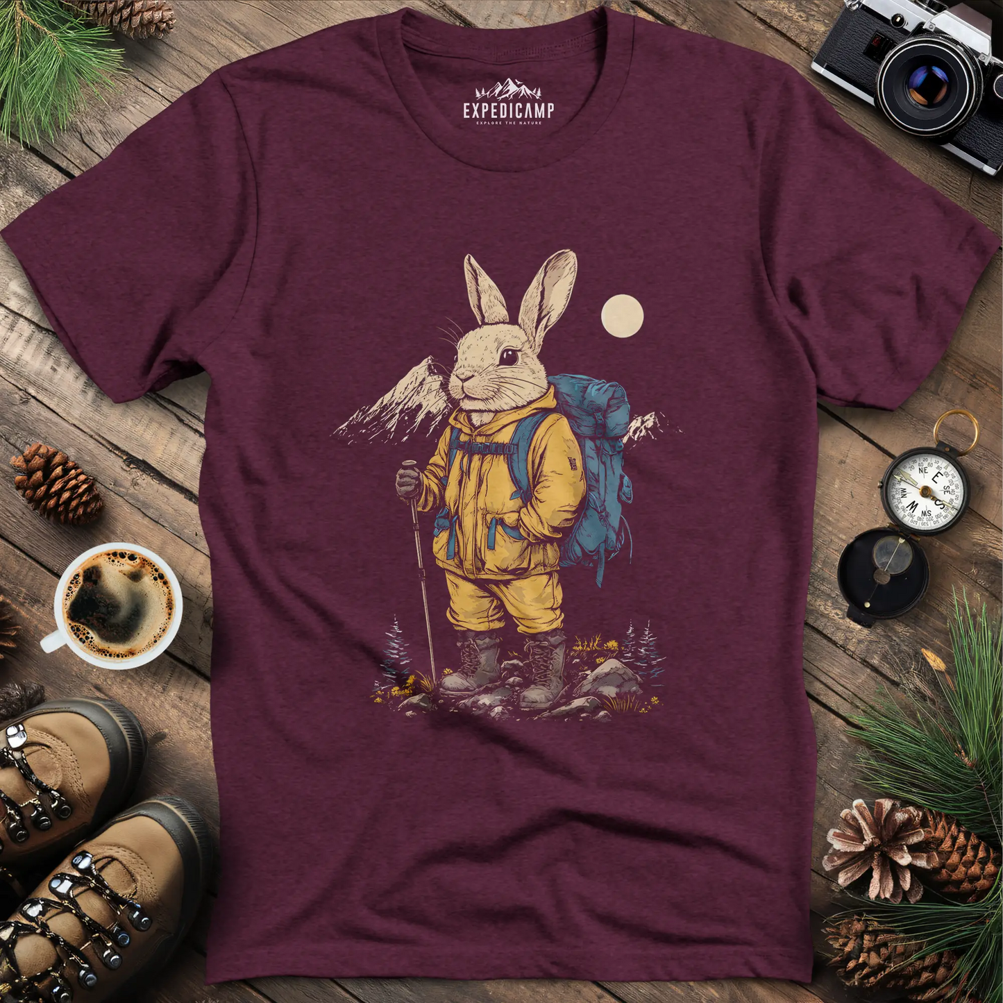 Bunny in the Mountains T-Shirt – Cute Wilderness Companion