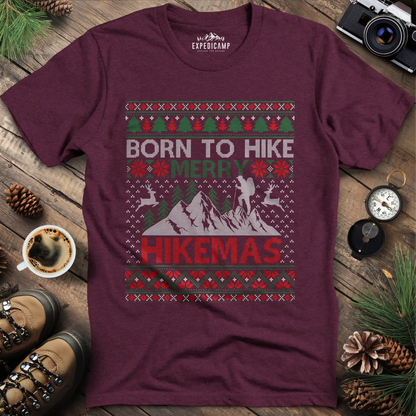 Born to Hike Merry Hikemas T-Shirt