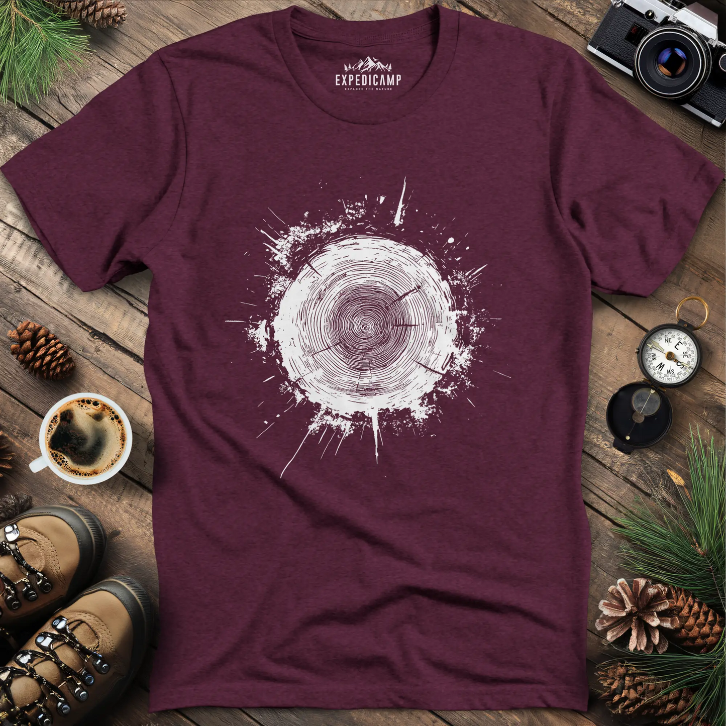 Tree Stump Cross-Section Art T-Shirt