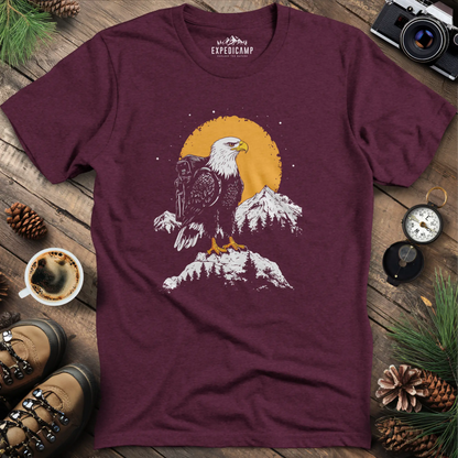 Majestic Eagle T-Shirt – Fierce Bald Eagle Mountain Explorer Design