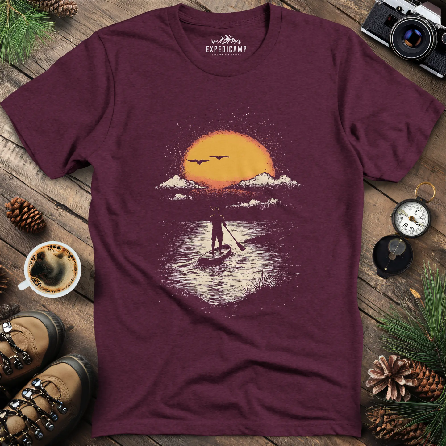 Sunset Paddleboard Adventure T-Shirt