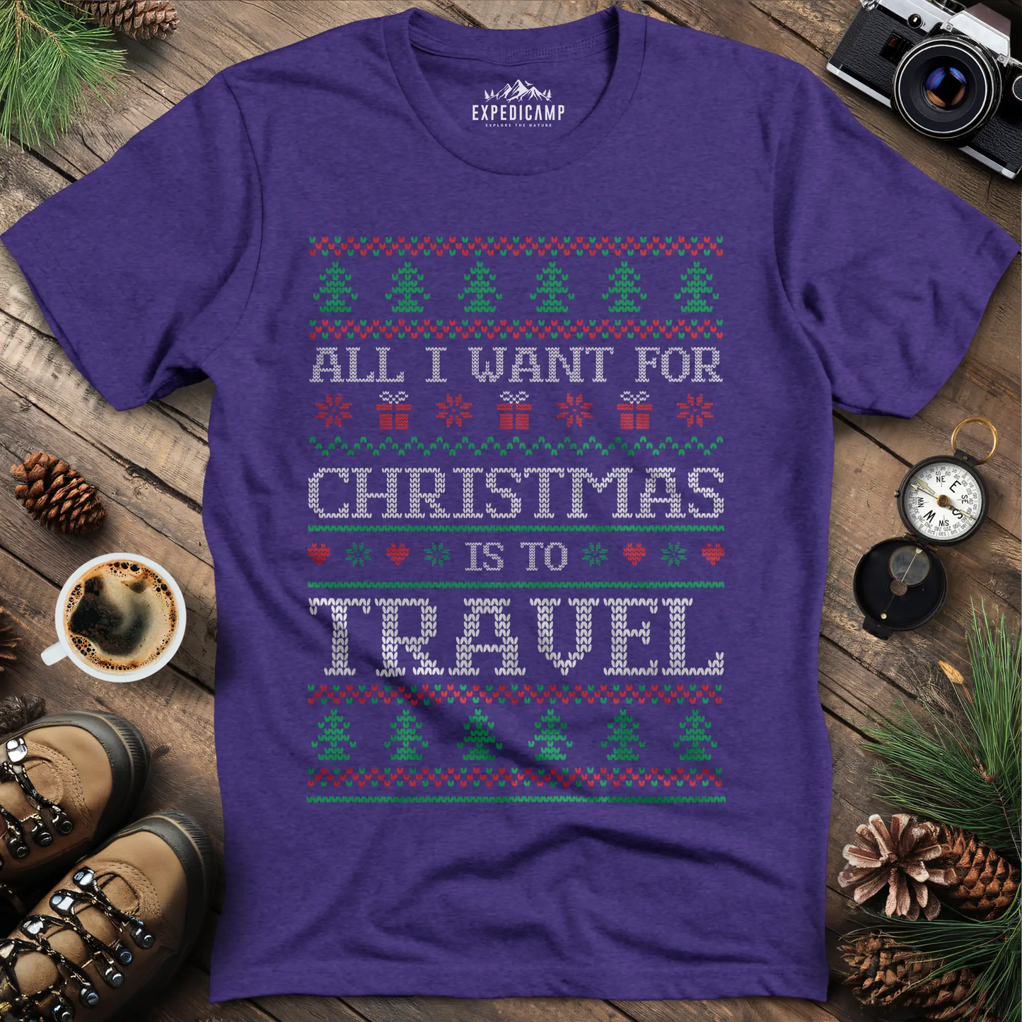 All I Want For Christmas Is To Travel T-Shirt