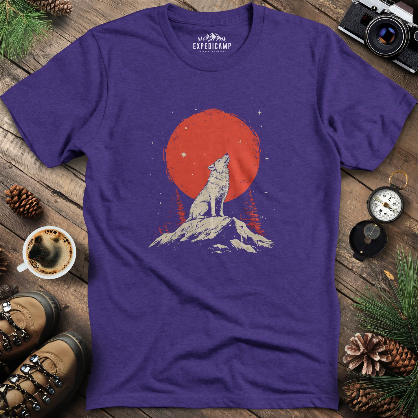 Red Moon Wolf T-Shirt